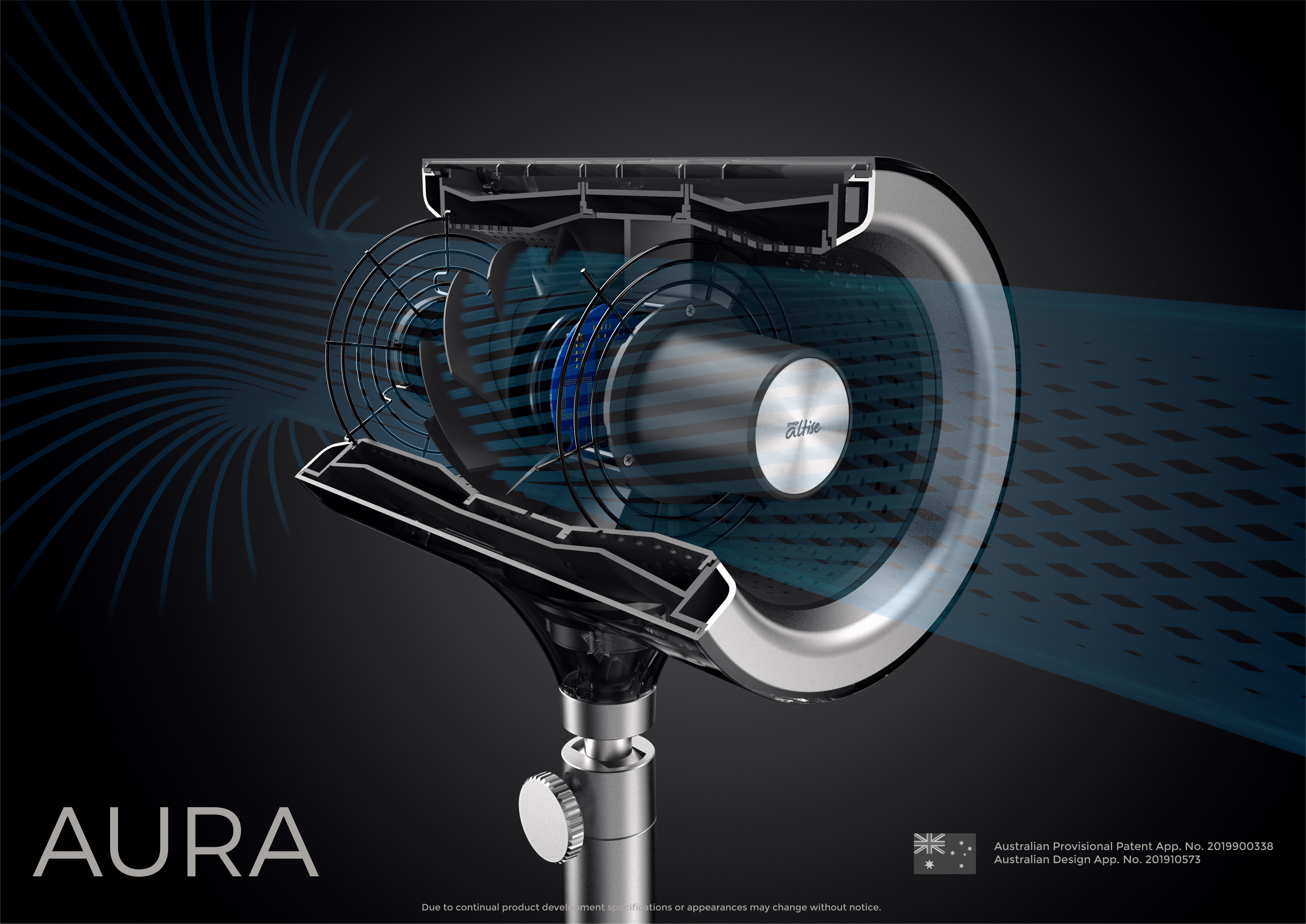 Omega Altise Product Aura Pedestal Fan 12.5cm - White&nbsp;(OP125W)